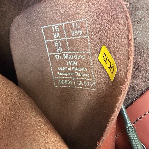 Dr. Martens 1490 Oxblood Smooth Leather 10-Eye Boots US 16 | Punk Icon | NWT Y2K - Picture 11 of 16